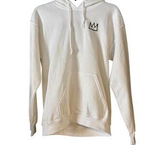 Jean-Michel Basquiat Art Hoodie – White Pullover with Bold Back Print